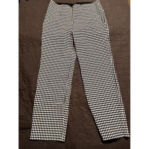 Nygard Luxe Slims Houndstooth Straight Leg Pants Size 1X 16-18‎ Black White